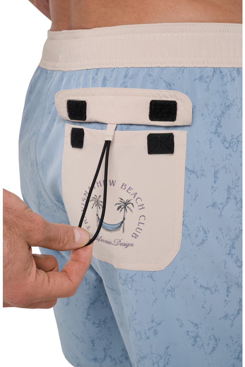 Beach Club Board Shorts, Alternate, color, ASH BLUE