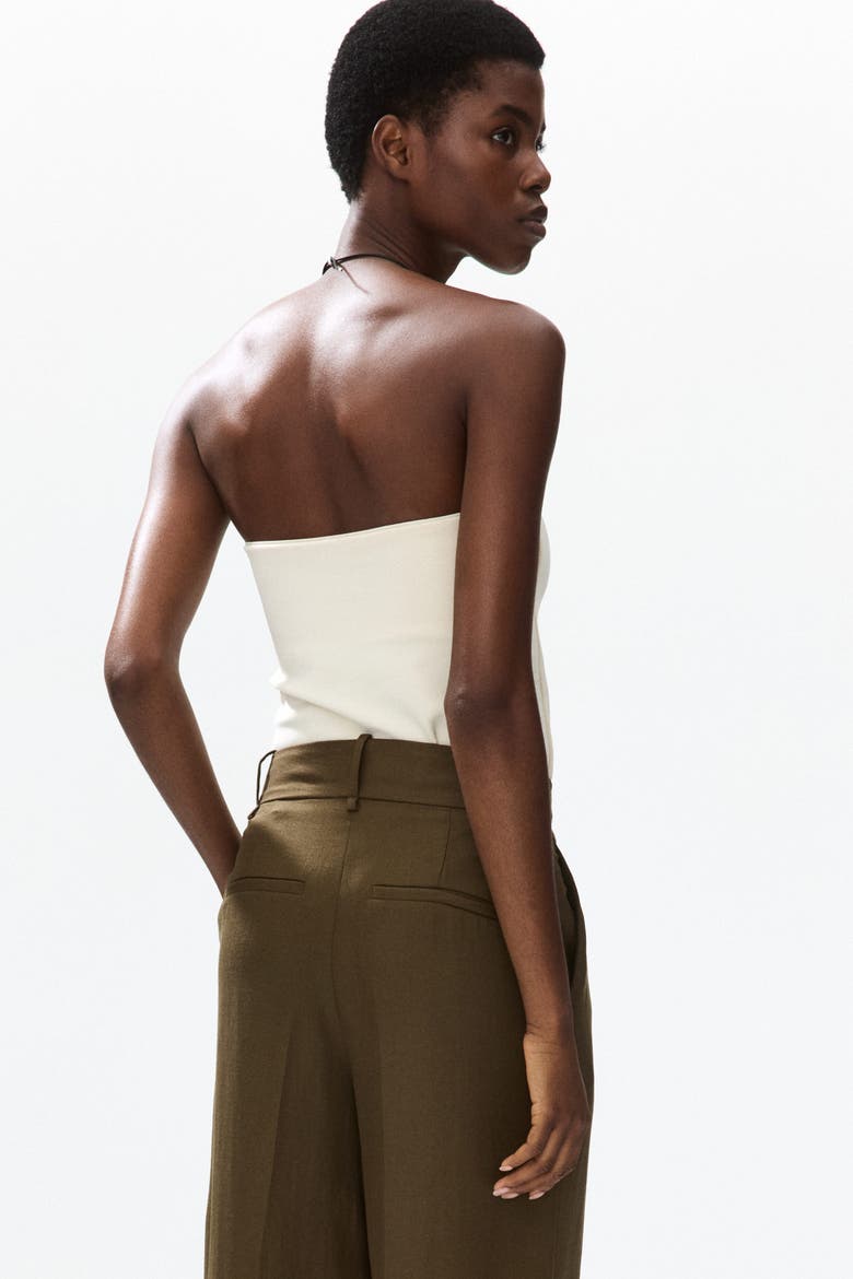 Wide Tailored Trousers, Alternate, color, Dark khaki green