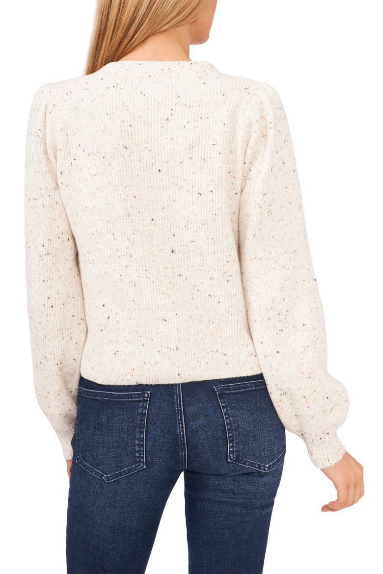 V-Neck Cardigan, Alternate, color, ANTIQUE WHITE