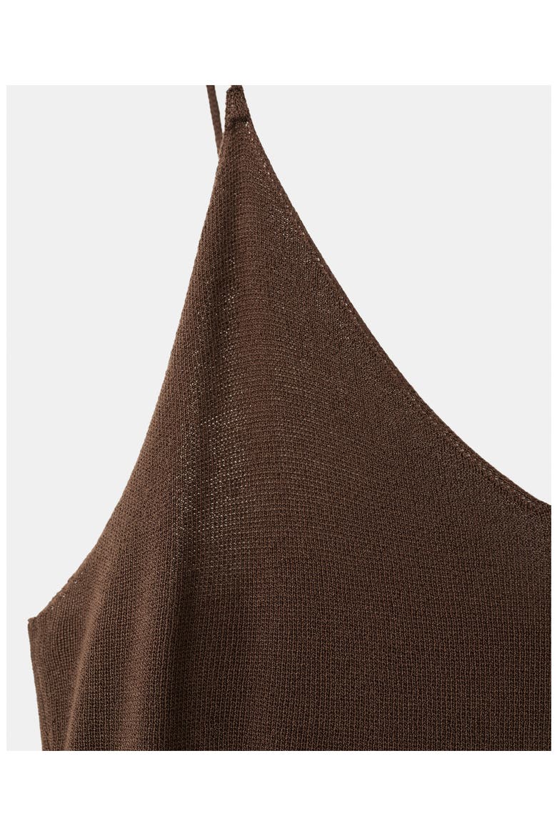 Gathered Sleeveless Midi Dress, Alternate, color, CHOCOLATE