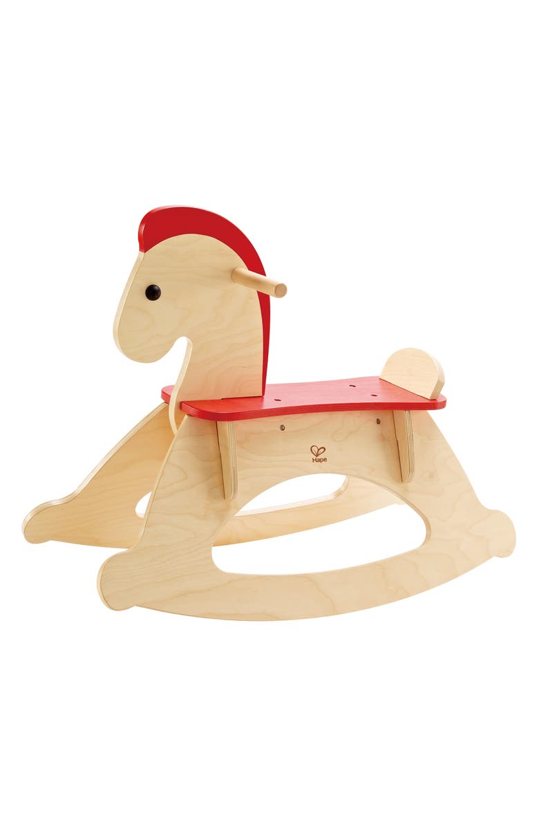 Hape 'Rock and Ride' Rocking Horse, Alternate, color, Red