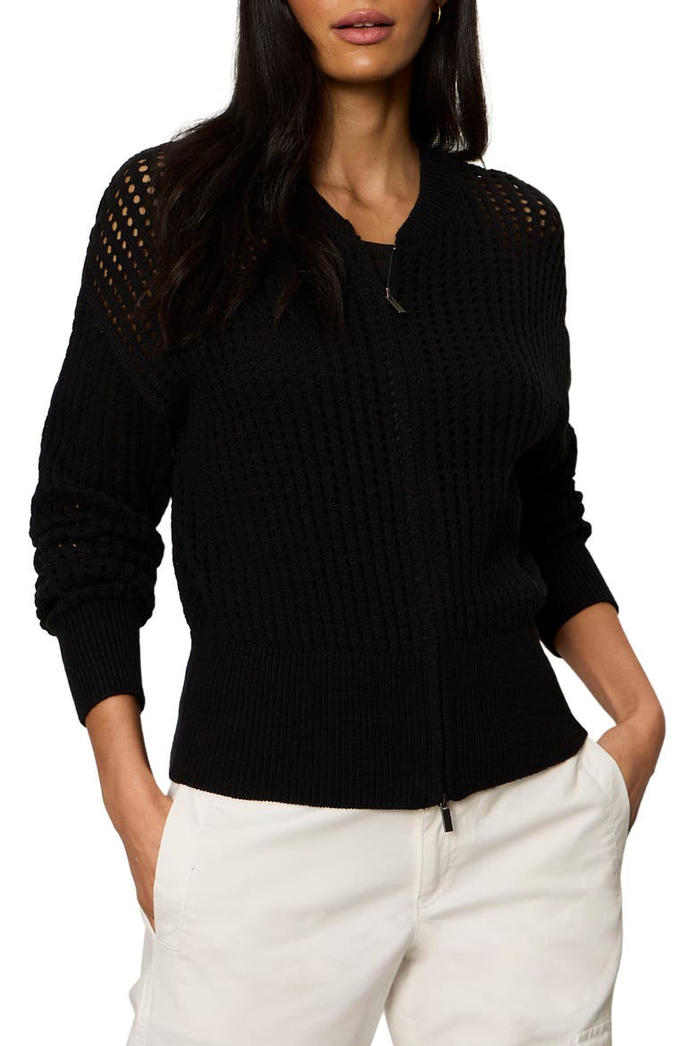 Laguna Openwork Sweater, Alternate, color, BLACK