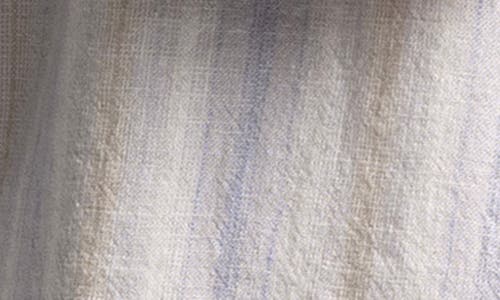 Thread & Supply Sydney Stripe Short Sleeves Linen Blend Button-up Shirt In White