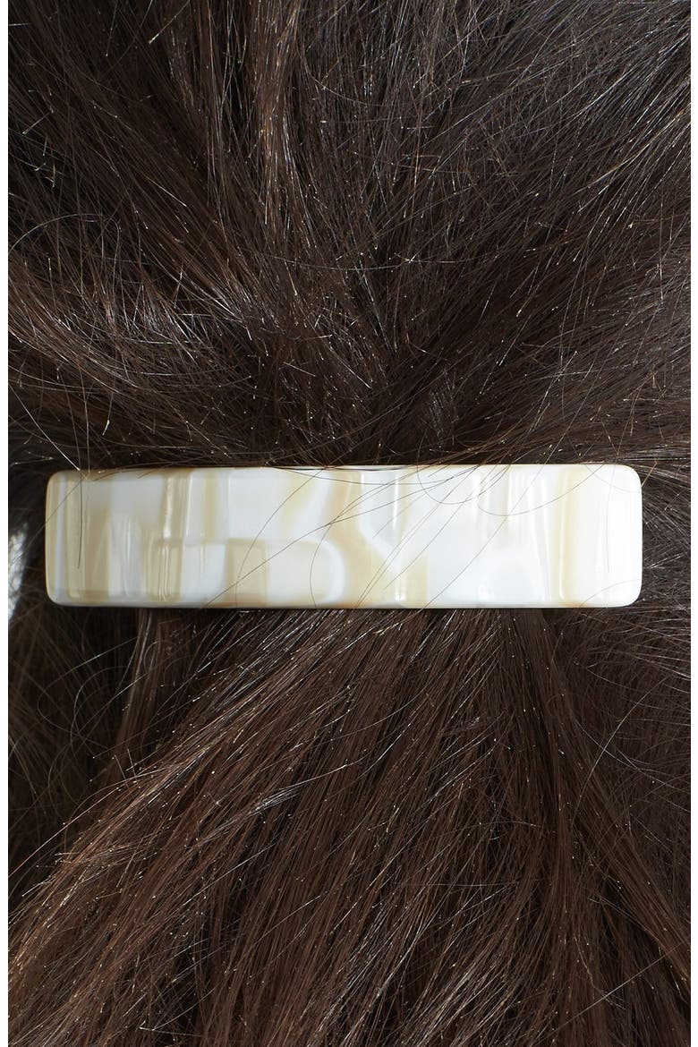 Rectangular Barrette, Alternate, color, ALBA