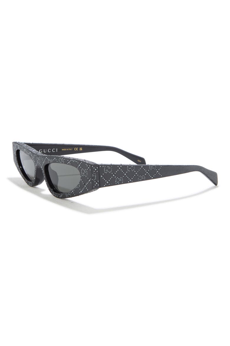 52mm Cat Eye Sunglasses, Alternate, color, BLACK BLACK GREY