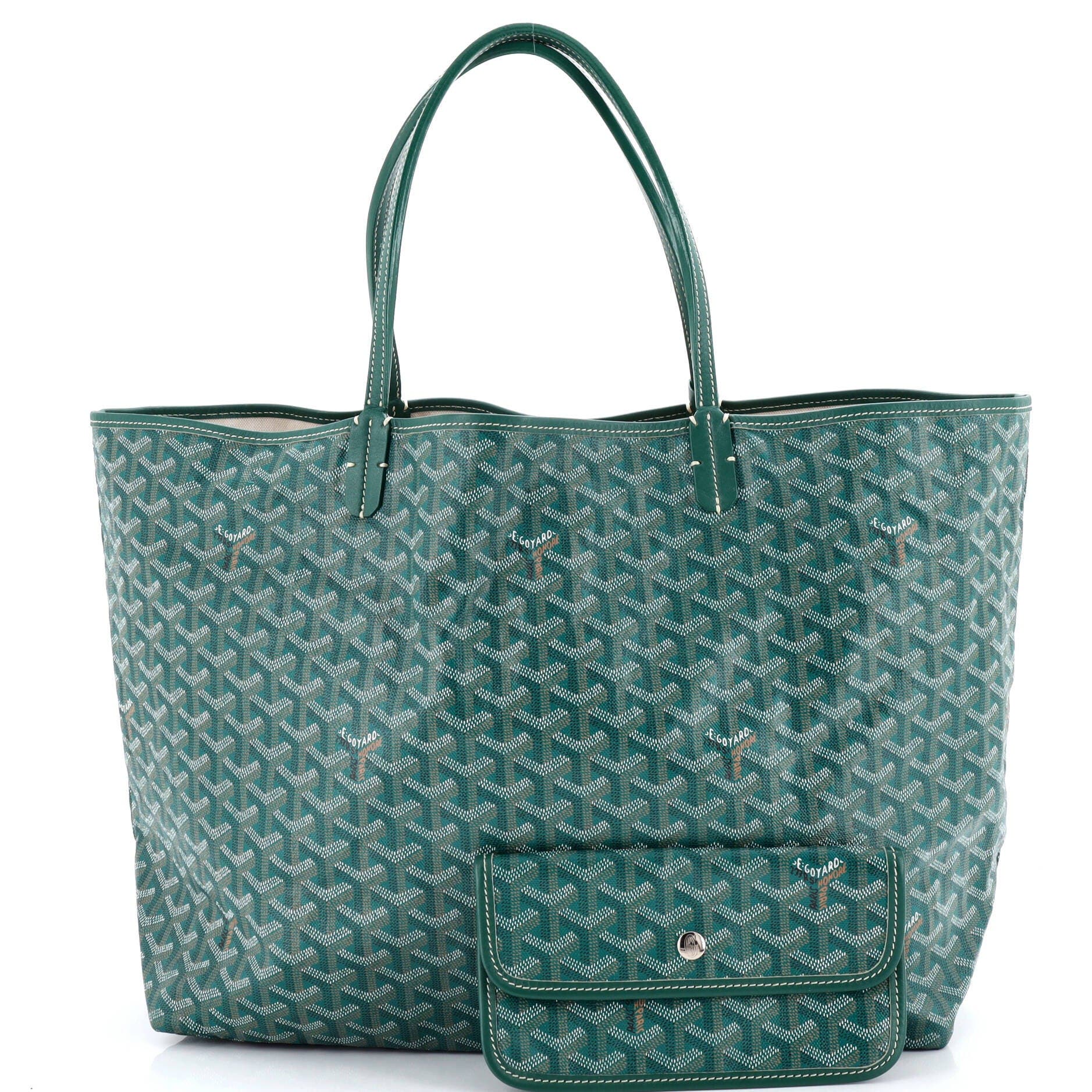 Pre-Owned Goyard Saint Louis Tote Coated Canvas GM, Alternate, color, Green