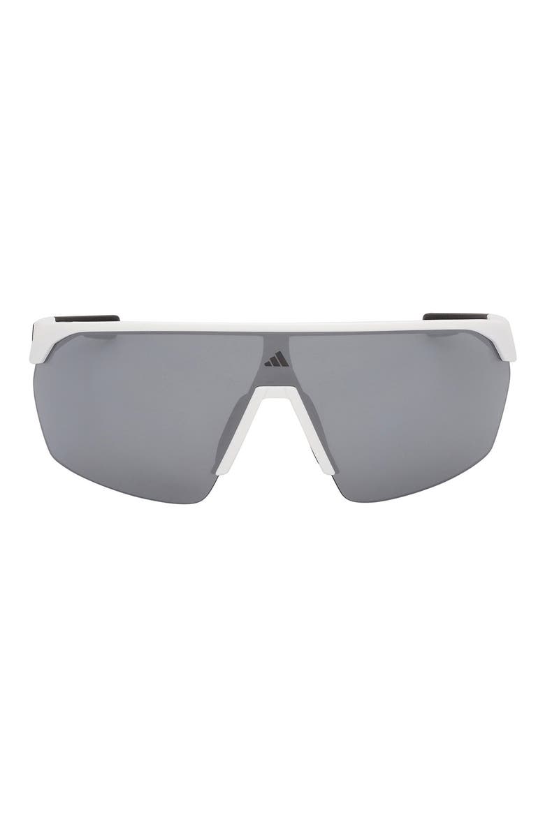 00mm Shield Sunglasses, Main, color, WHITE / SMOKE MIRROR