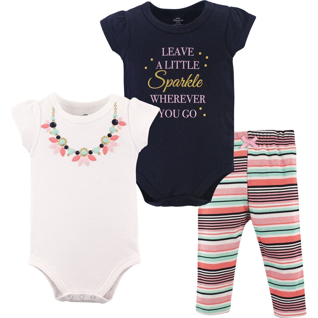 Little Treasure Babies' Soft Cotton Two-piece Outfit Bodysuit & Pants