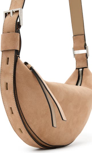 Half Moon Suede Crossbody Bag