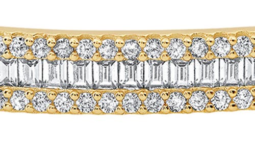 Crislu Luminous Baguette Cubic Zirconia Bangle In Gold