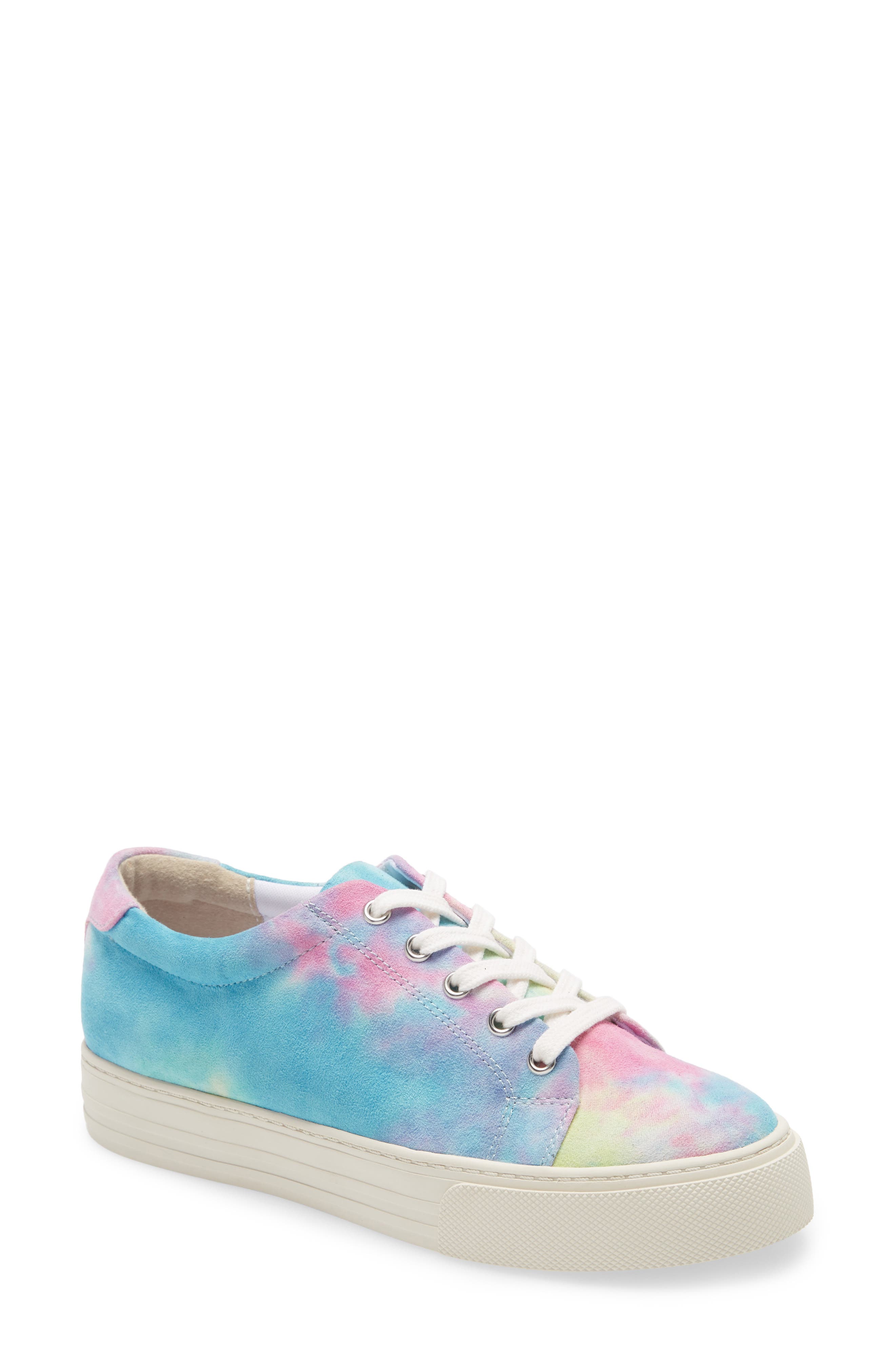 Support Vegan Platform Sneaker, Main, color, BLUE TIE DYE FABRIC