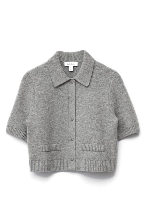 & Other Stories Short Sleeve Wool Blend Cardigan In Gold