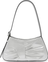 behno Mini Leena Crosshatched Metallic Leather Shoulder Bag