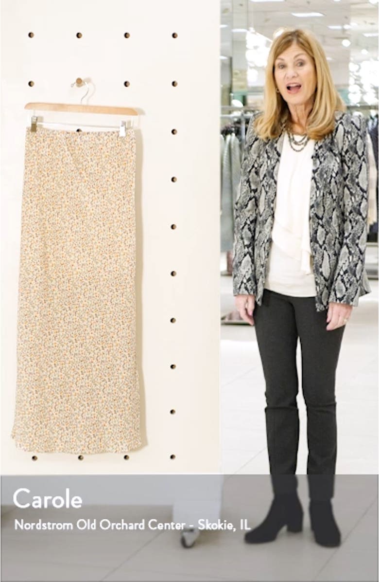 Sheer Floral Print Maxi Skirt, sales video thumbnail