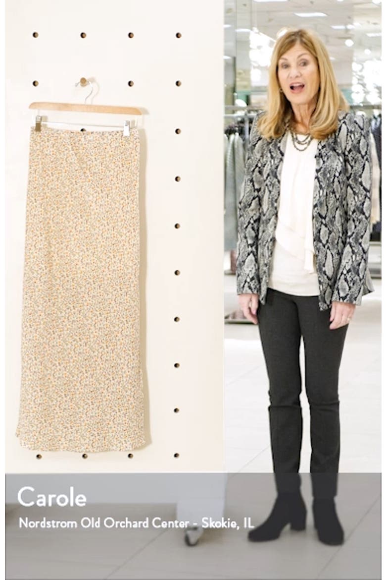 Sheer Floral Print Maxi Skirt video