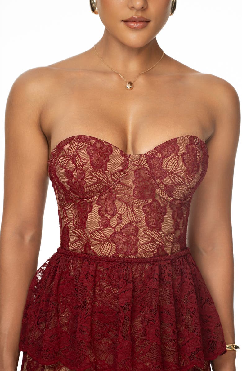 JLUXLABEL Fairytale Ending Ruffle Lace Gown, Alternate, color, 