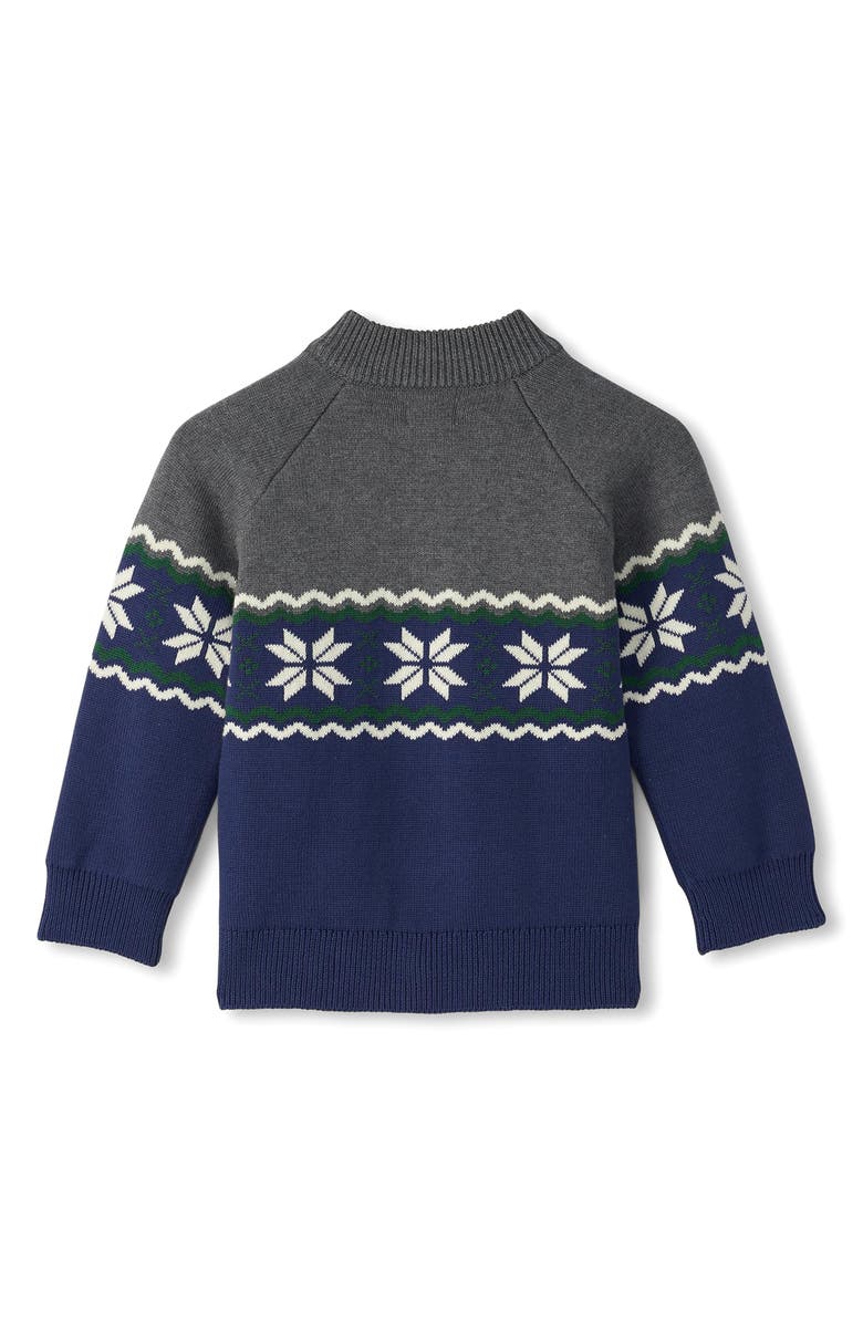 Hatley Kids' Snowflake Mock Neck Henley Sweater, Alternate, color, 