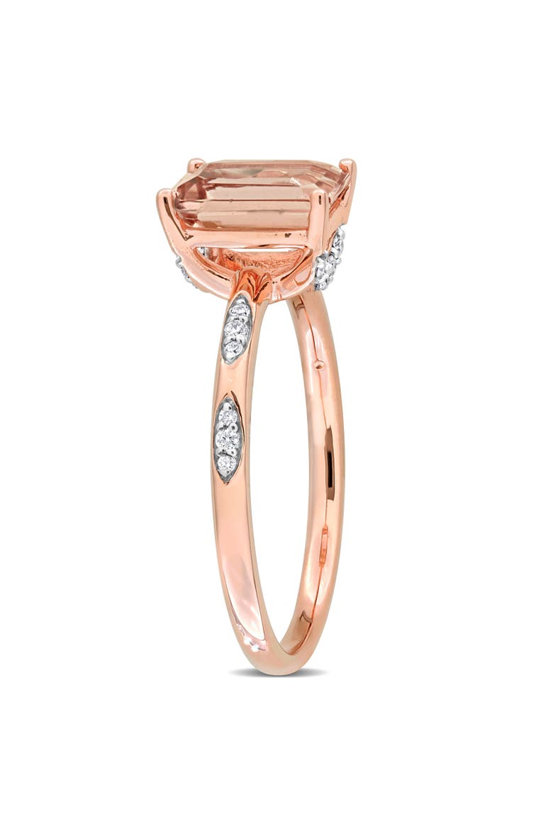 Morganite & Diamond Ring 14k, Alternate, color, Rose Gold