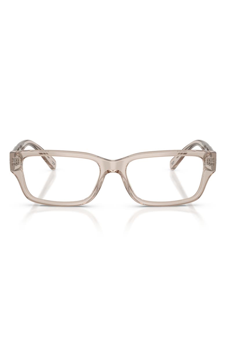DIESEL<sup>®</sup> 56mm Square Optical Glasses, Main, color, Transp Taupe/ Demo