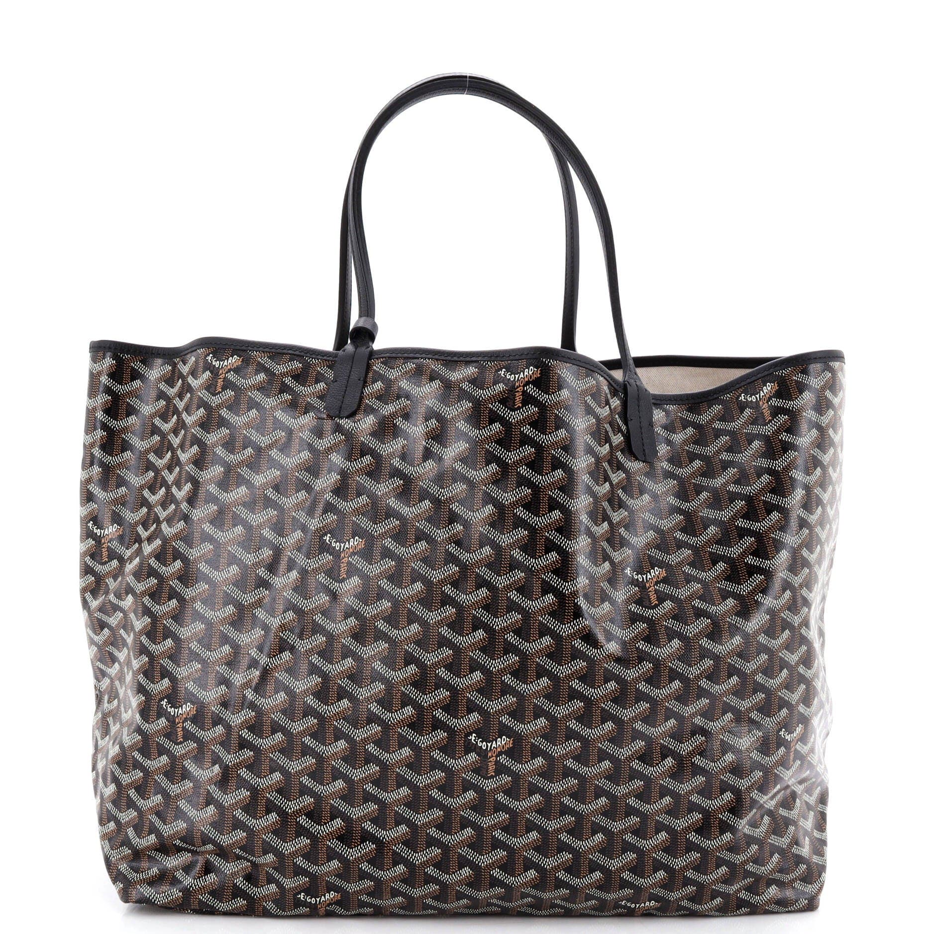 Pre-Owned Goyard Saint Louis Tote Coated Canvas GM, Alternate, color, Black