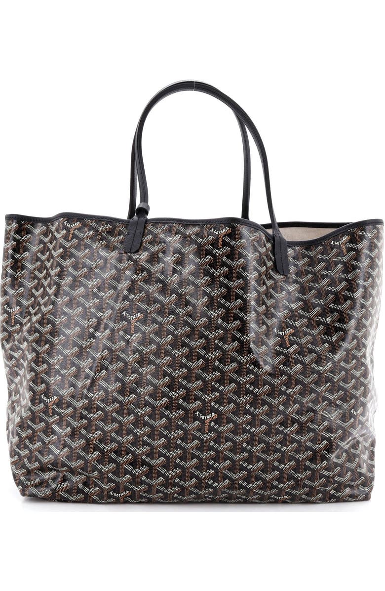 Pre-Owned Goyard Saint Louis Tote Coated Canvas GM, Alternate, color, Black