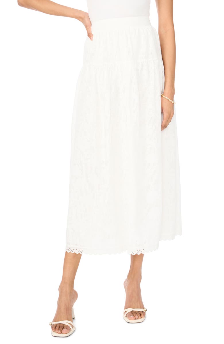 Vince Camuto Midi Skirt, Main, color, Ultra White
