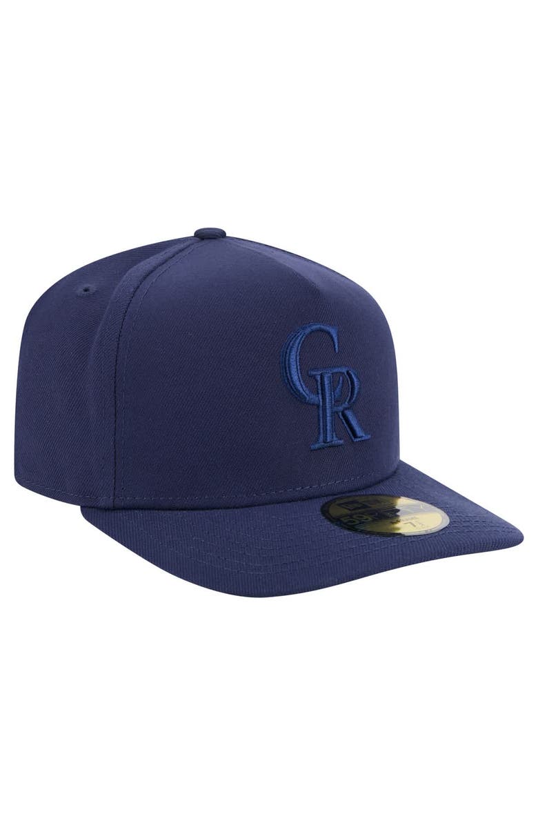 New Era Men's New Era Navy Colorado Rockies Color Pack A-Frame 59FIFTY Fitted Hat, Alternate, color, Navy