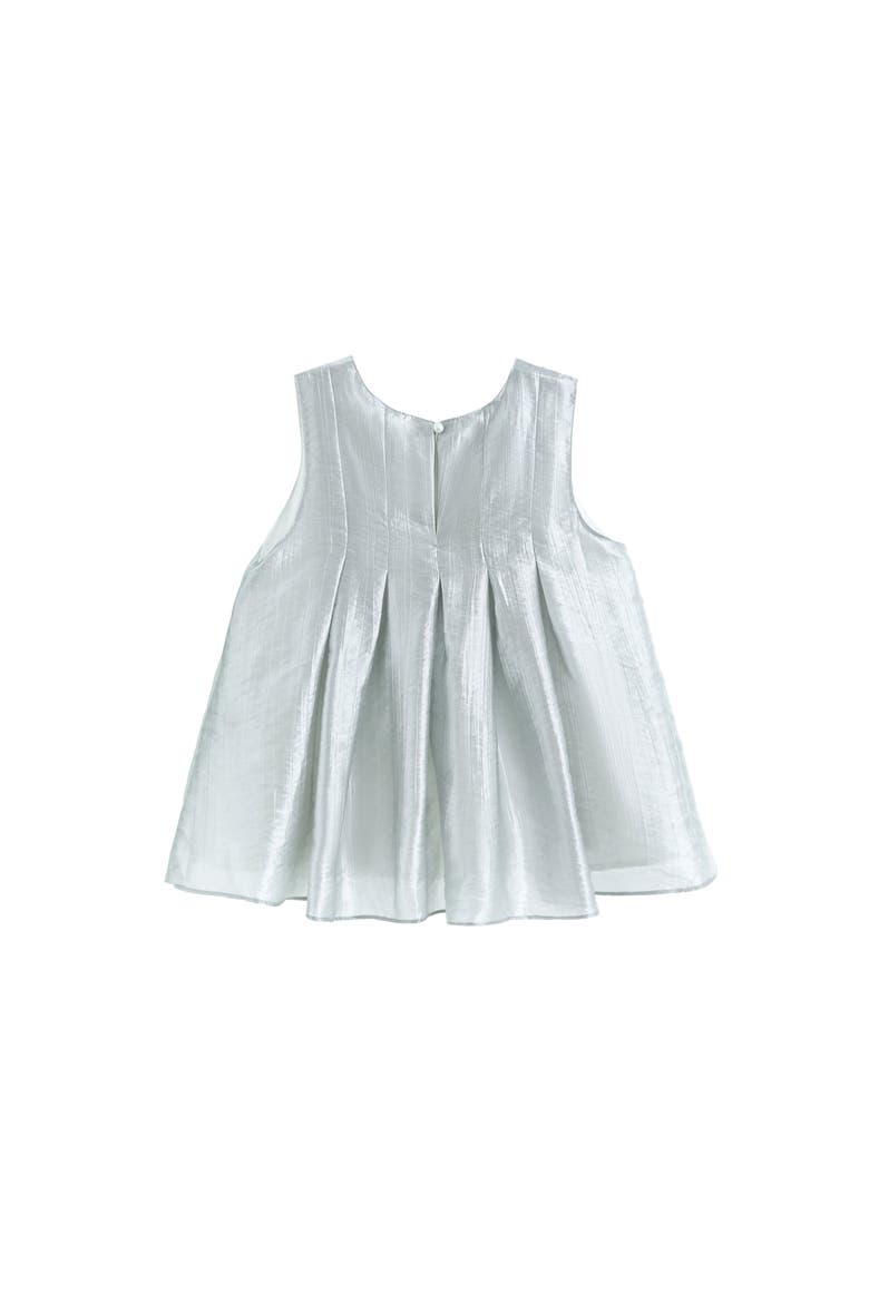 Ruffle Bow Sleeveless Top & Skirt Set, Alternate, color, Metallic