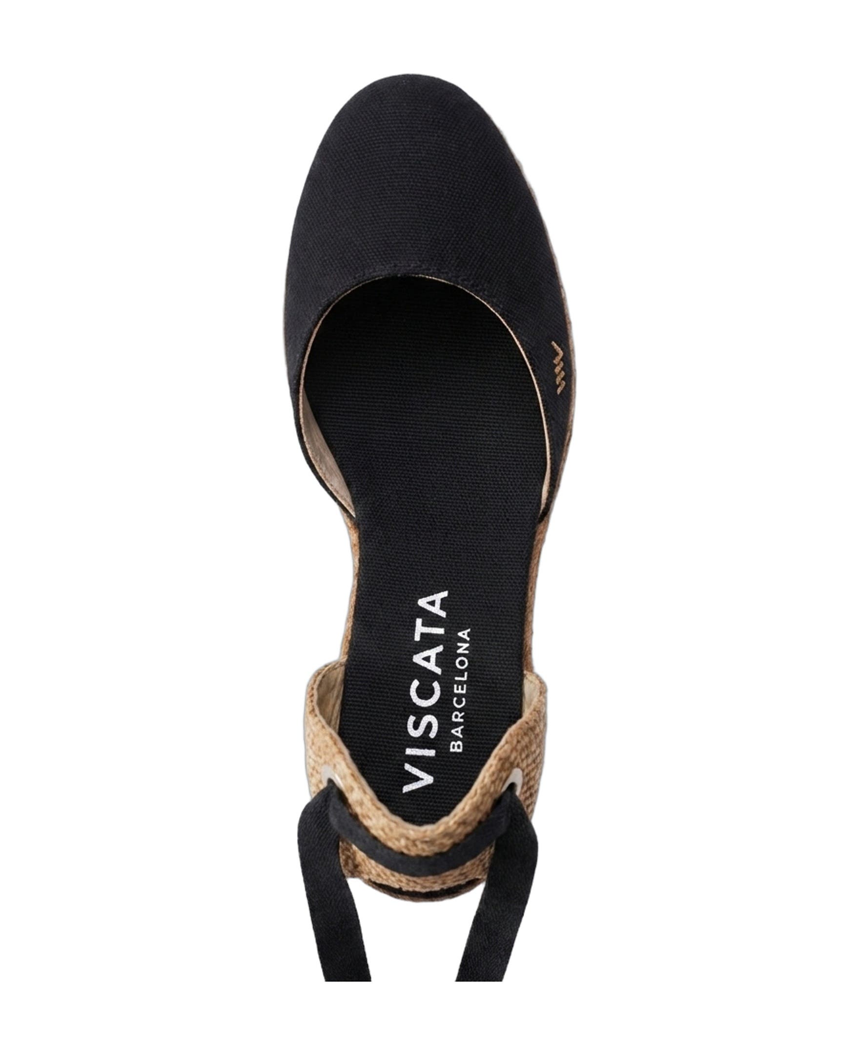 VISCATA Sagaro Canvas Espadrille Wedges, Alternate, color, Black