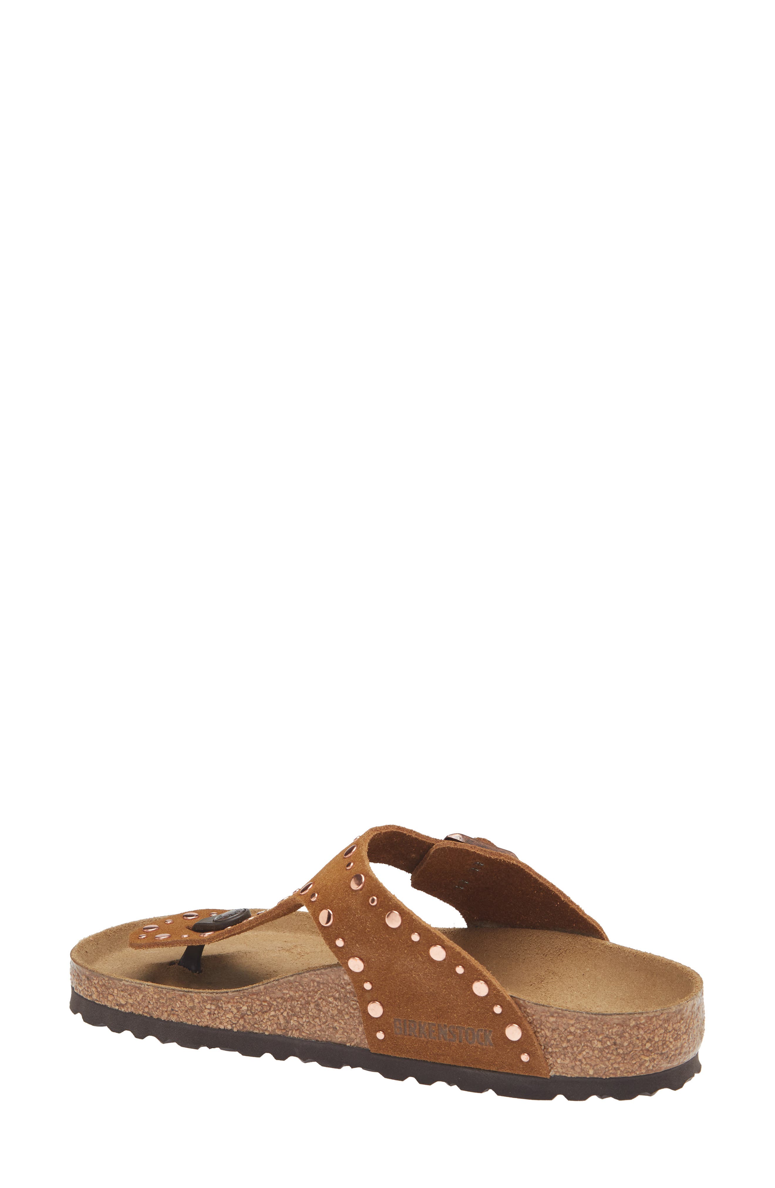 Birkenstock Gizeh Rivets Sandal, Alternate, color, Mink Suede