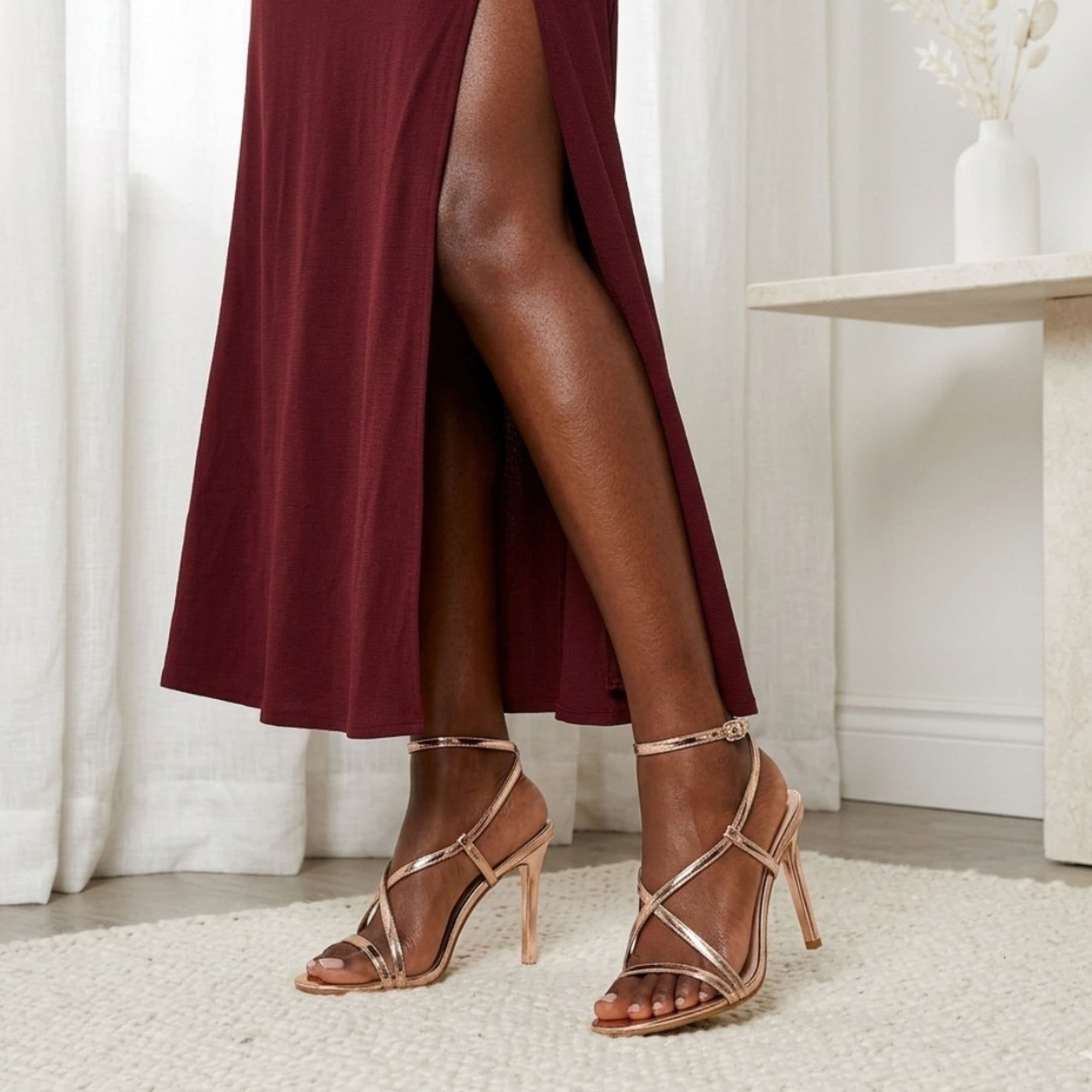 Fantasia Rose Gold Stiletto, Alternate, color, Gold