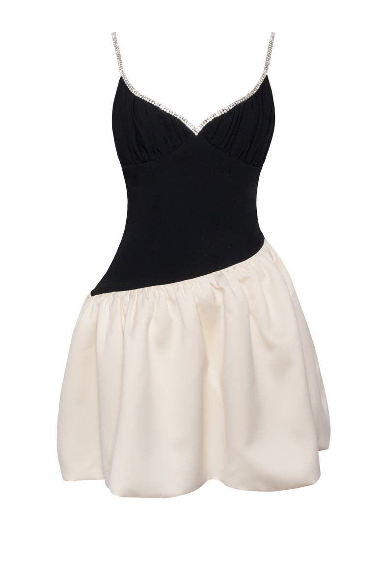 Miss Circle Blair Crystal Trim Drop Waist Mini Dress, Main, color, 