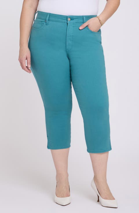 Chloe Capri Side Slit Jeans (Plus Size)