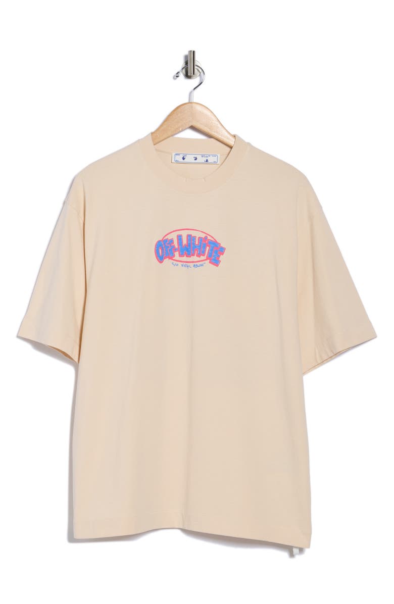 Off-White Sketch Arrow Skate Graphic T-Shirt, Alternate, color, Beige And Blue