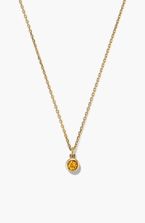 Mejuri Sia Birthstone Pendant Necklace In Gold