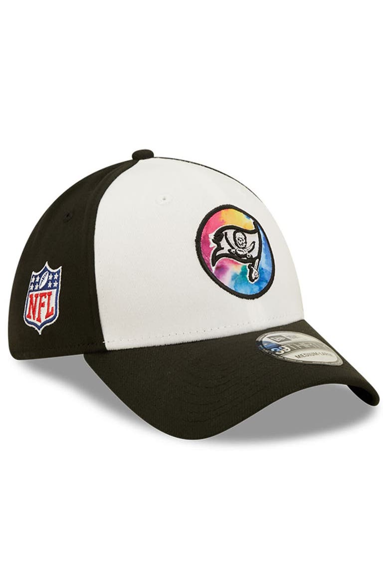 Men's New Era White/Black Tampa Bay Buccaneers 2022 NFL Crucial Catch 39THIRTY Coaches Flex Hat, Main, color, White
