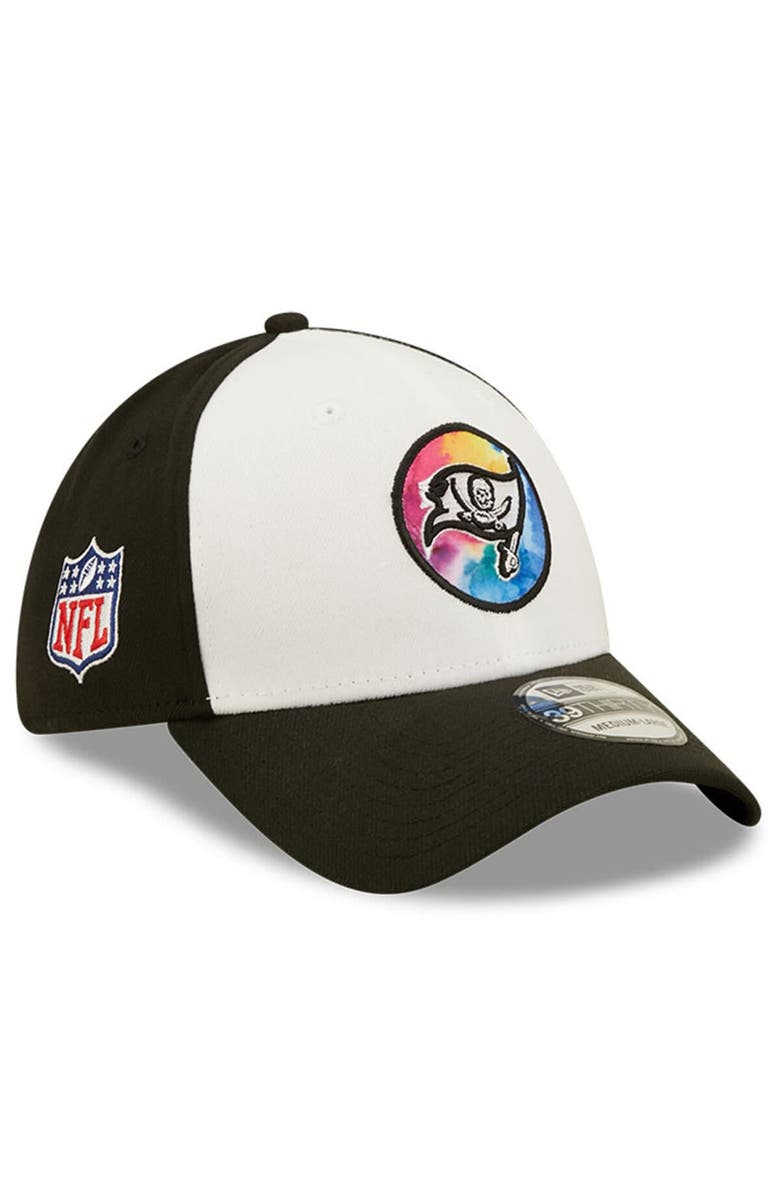 New Era Men's New Era White/Black Tampa Bay Buccaneers 2022 NFL Crucial Catch 39THIRTY Coaches Flex Hat, Main, color,