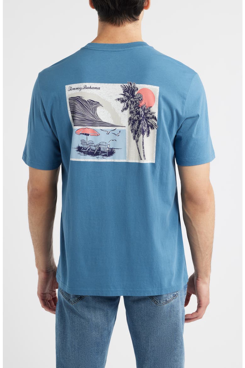 Surfing Sunsets Graphic T-Shirt, Alternate, color, STELLAR SAPPHIRE