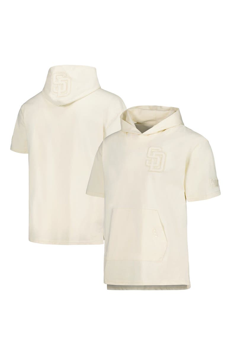 PRO STANDARD Men's Pro Standard Cream San Diego Padres Neutral Short Sleeve Hoodie T-Shirt, Main, color, Cream