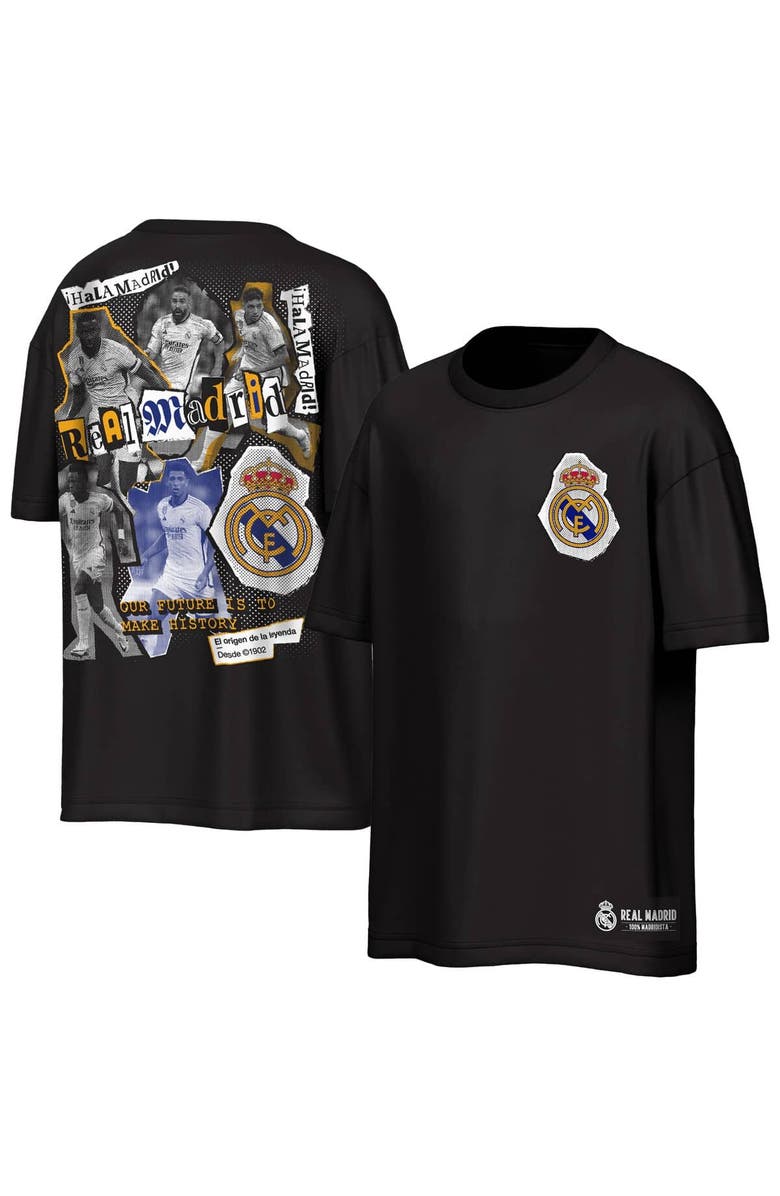 Outerstuff Men's Outerstuff  Black Real Madrid Oversized Ransom T-Shirt, Main, color, Black