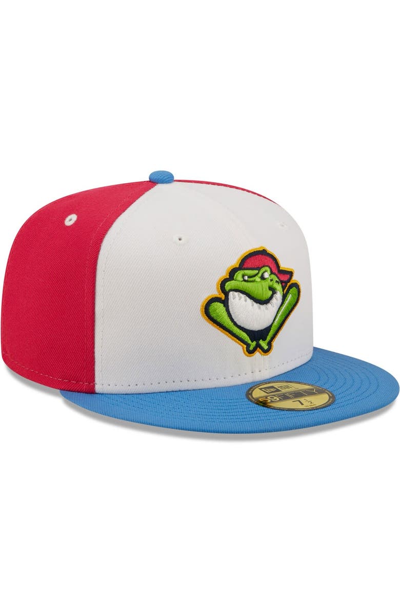 New Era Men's New Era White/Blue Ranas de Rio Copa De La Diversion 59FIFTY Fitted Hat, Alternate, color, White