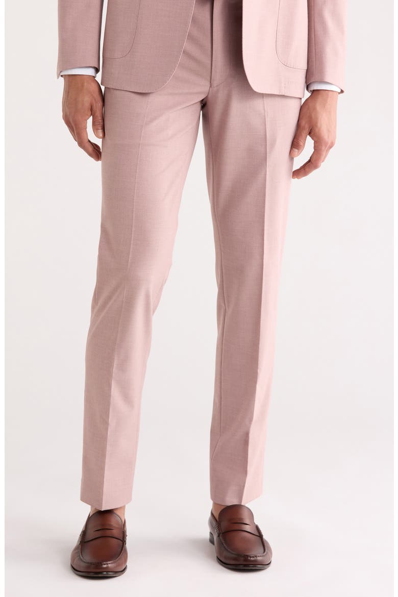 Slim Fit Stretch Suit Pants, Main, color, PINK