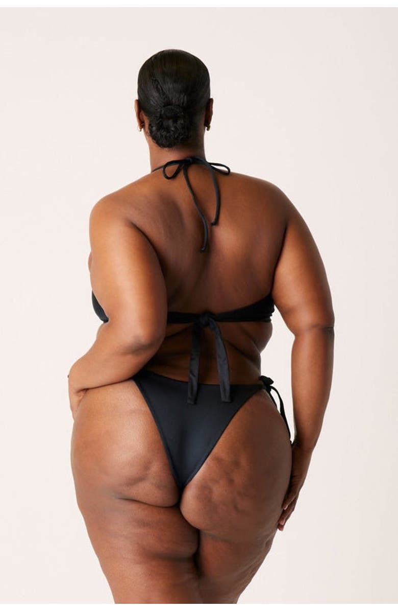LONDRE BODYWEAR The Side Tie Bottoms, Alternate, color, Matte Black