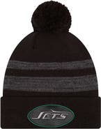 New Era Men's New Era Black New York Jets Dispatch Cuffed Knit Hat with Pom