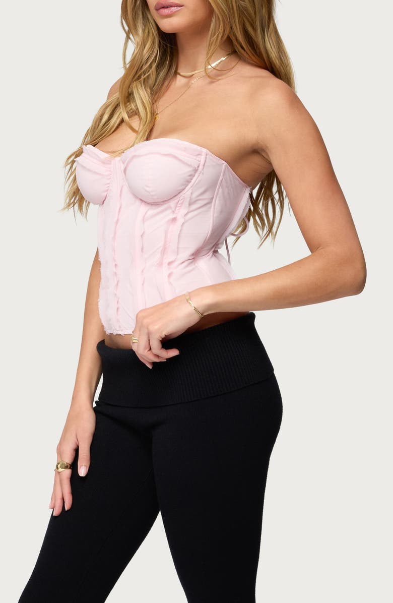 EDIKTED Naliah Raw Edge Underwire Crop Top, Alternate, color,