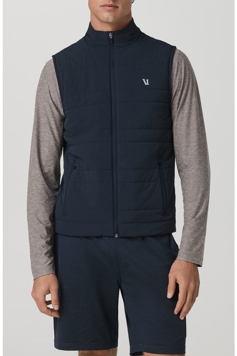 Sunday Insulated Hybrid Vest, Main, color, INK HEATHER