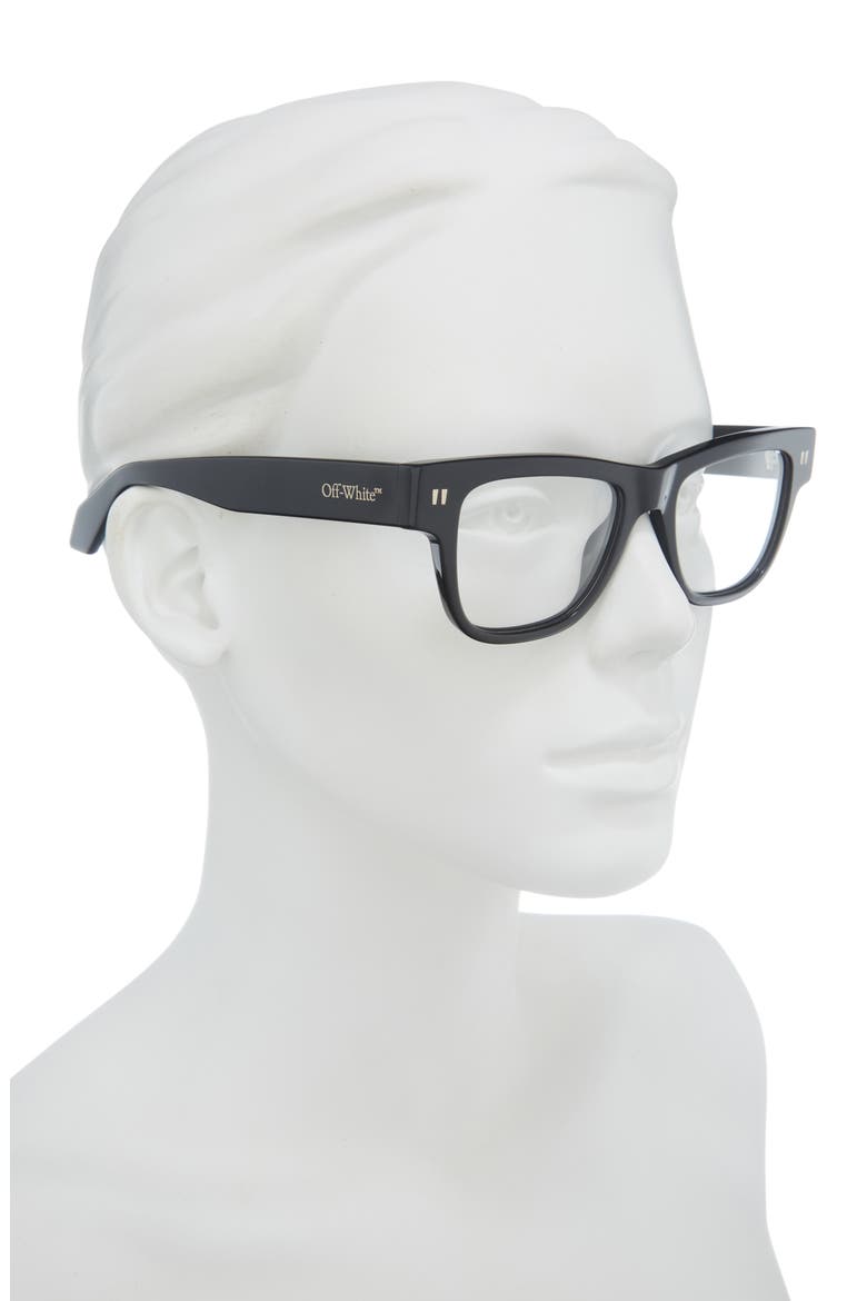 51mm Square Optical Glasses, Alternate, color, BLACK