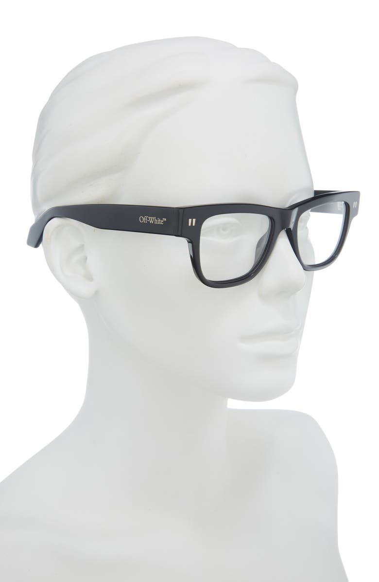 Off-White 51mm Square Optical Glasses, Alternate, color, Black