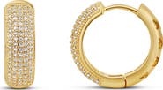 SHYMI Thick Dome Pavé Hoop Earrings