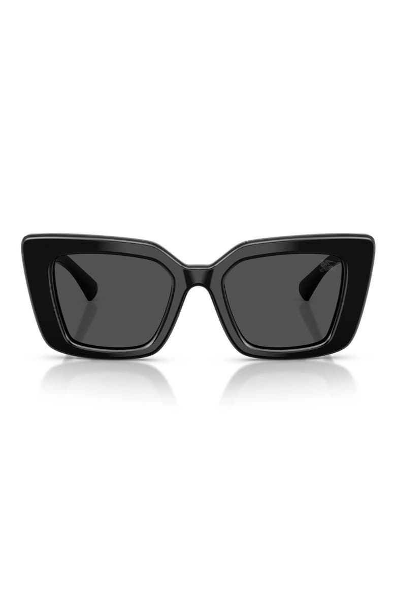 51mm Cat Eye Sunglasses, Main, color, BLACK / DARK GREY